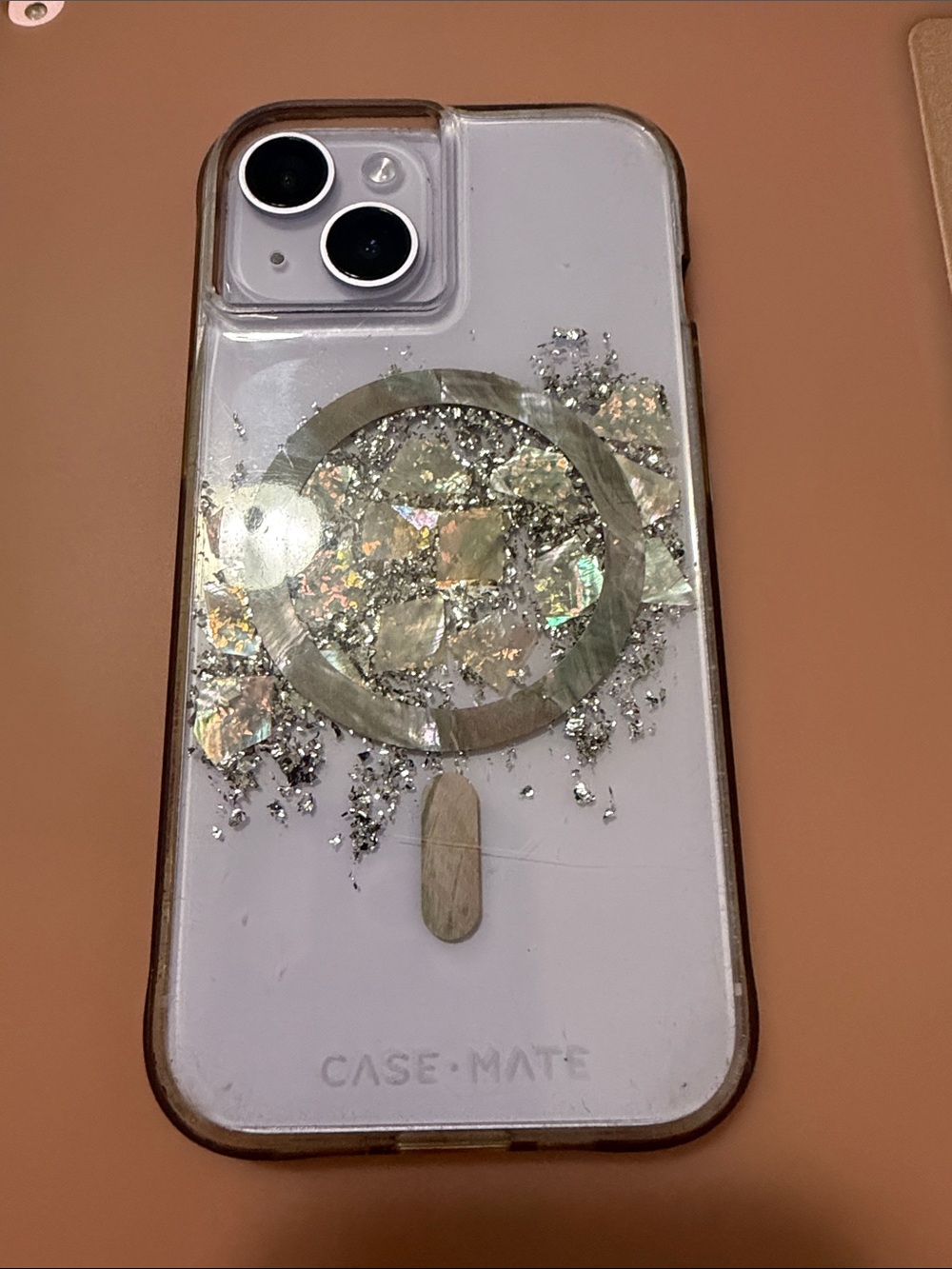 case-mate White Phone Case with Silver Holographic Dreamcatcher